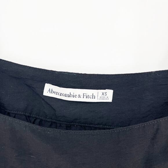 Abercrombie & Fitch Square Neck Blouse XS Black - Picture 5 of 6